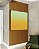 Quadro Quadrado Abstrato Degradê Amarelo Ouro Verde Menta Canvas Moldura - Imagem 4
