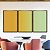Trio de Quadros Abstrato Degradê Amarelo Ouro Verde Menta Canvas Moldura - Imagem 5