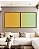 Duo de Quadros Quadrados Abstrato Degradê Amarelo Ouro Verde Menta Canvas Moldura - Imagem 4