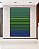 Quadro Vertical Abstrato Degradê Listras Verde Esmeralda Azul Marinho Canvas Moldura - Imagem 1