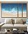 Trio de Quadros Estilizados Mar Calmo Azul Intenso Praia Natureza Canvas Moldura - Imagem 3