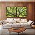 Duo de Quadros Quadrados Copa de Árvore Galhos Folhas Verde Vivo Natureza Canvas Moldura - Imagem 4