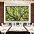 Trio de Quadros Estilizados Copa de Árvore Galhos Folhas Verde Vivo Natureza Canvas Moldura - Imagem 4