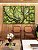 Trio de Quadros Estilizados Copa de Árvore Galhos Folhas Verde Vivo Natureza Canvas Moldura - Imagem 3
