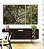Trio de Quadros Estilizados Floresta Copa de Árvore Folhagem Canvas Moldura - Imagem 1
