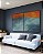 Duo de Quadros Abstrato Laranja Tangerina Azul Petróleo Efeito Concreto Pintura Canvas Moldura - Imagem 2