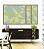 Trio de Quadros Estilizados Abstrato Mosaico Azul Celeste Verde Menta Canvas Moldura - Imagem 3