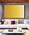 Quadro Horizontal Abstrato Degradê Amarelo Ouro e Areia Canvas Moldura - Imagem 3
