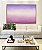 Quadro Horizontal Abstrato Roxo Lavanda Branco Rosa Claro Canvas Moldura - Imagem 2