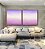 Duo de Quadros Quadrados Abstrato Roxo Lavanda Branco Rosa Claro Canvas Moldura - Imagem 5