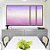 Trio de Quadros Estilizados Abstrato Roxo Lavanda Branco Rosa Claro Canvas Moldura - Imagem 3