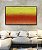 Quadro Horizontal Abstrato Degradê Verde Limão Laranja Tangerina Canvas Moldura - Imagem 2