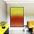 Quadro Vertical Abstrato Degradê Verde Limão Laranja Tangerina Canvas Moldura - Imagem 2
