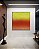 Quadro Quadrado Abstrato Degradê Verde Limão Laranja Tangerina Canvas Moldura - Imagem 3
