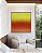 Quadro Quadrado Abstrato Degradê Verde Limão Laranja Tangerina Canvas Moldura - Imagem 1