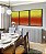 Trio de Quadros Abstrato Degradê Verde Limão Laranja Tangerina Canvas Moldura - Imagem 4