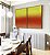 Duo de Quadros Abstrato Degradê Verde Limão Laranja Tangerina Canvas Moldura - Imagem 5