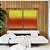Duo de Quadros Abstrato Degradê Verde Limão Laranja Tangerina Canvas Moldura - Imagem 3