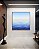 Quadro Quadrado Mar Calmo Azul e Céu Claro Natureza Canvas Moldura - Imagem 1
