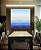 Quadro Quadrado Mar Calmo Azul e Céu Claro Natureza Canvas Moldura - Imagem 2