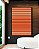 Quadro Vertical Abstrato Listras Degradê Laranja Coral e Marfim Canvas Moldura - Imagem 3