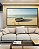Quadro Horizontal Barco em Praia de Mar Azul Calmo Céu Limpo Canvas Moldura - Imagem 4