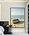 Quadro Vertical Barco em Praia de Mar Azul Calmo Céu Limpo Canvas Moldura - Imagem 4