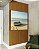 Quadro Quadrado Barco em Praia de Mar Azul Calmo Céu Limpo Canvas Moldura - Imagem 3
