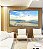 Quadro Horizontal Pássaros em Praia de Mar Calmo Azul Natureza Canvas Moldura - Imagem 5