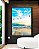 Quadro Vertical Pássaros em Praia de Mar Calmo Azul Natureza Canvas Moldura - Imagem 4