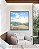 Quadro Quadrado Pássaros em Praia de Mar Calmo Azul Natureza Canvas Moldura - Imagem 1