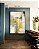 Quadro Vertical Abstrato Concreto Cinza Amarelo Mostarda Canvas Moldura - Imagem 5
