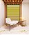 Quadro Vertical Abstrato Degradê Listras Dourado Amarelo Ouro Areia Canvas Moldura - Imagem 2