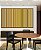 Trio de Quadros Estilizados Abstrato Degradê Listras Dourado Amarelo Ouro Areia Canvas Moldura - Imagem 3