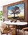Quadro Horizontal Árvore Banco Céu Azul e Luzes do Sol Paisagem Canvas Moldura - Imagem 5