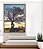 Quadro Vertical Árvore Banco Céu Azul e Luzes do Sol Paisagem Canvas Moldura - Imagem 5