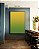 Quadro Vertical Abstrato Degradê Verde Esmeralda e Amarelo Dourado Canvas Moldura - Imagem 2