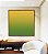 Quadro Quadrado Abstrato Degradê Verde Esmeralda e Amarelo Dourado Canvas Moldura - Imagem 1