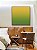 Quadro Quadrado Abstrato Degradê Verde Esmeralda e Amarelo Dourado Canvas Moldura - Imagem 4