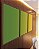 Trio de Quadros Abstrato Degradê Verde Esmeralda e Amarelo Dourado Canvas Moldura - Imagem 3