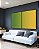 Duo de Quadros Abstrato Degradê Verde Esmeralda e Amarelo Dourado Canvas Moldura - Imagem 2