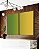 Duo de Quadros Abstrato Degradê Verde Esmeralda e Amarelo Dourado Canvas Moldura - Imagem 3