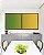 Duo de Quadros Quadrados Abstrato Degradê Verde Esmeralda e Amarelo Dourado Canvas Moldura - Imagem 5