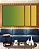 Trio de Quadros Estilizados Abstrato Degradê Verde Esmeralda e Amarelo Dourado Canvas Moldura - Imagem 4