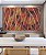 Quadro Horizontal Folhas Abstratas Marrom Terra Vermelho Tijolo Canvas Moldura - Imagem 1