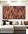 Quadro Horizontal Folhas Abstratas Marrom Terra Vermelho Tijolo Canvas Moldura - Imagem 2