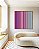 Quadro Quadrado Abstrato Degradê Listras Rosa Choque Areia Azul Canvas Moldura - Imagem 5