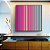 Quadro Quadrado Abstrato Degradê Listras Rosa Choque Areia Azul Canvas Moldura - Imagem 2