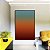 Quadro Vertical Abstrato Degradê Azul Petróleo Caramelo e Bordô Canvas Moldura - Imagem 2