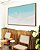 Quadro Horizontal Mar Azul Suave e Praia de Areia Branca Canvas Moldura - Imagem 1